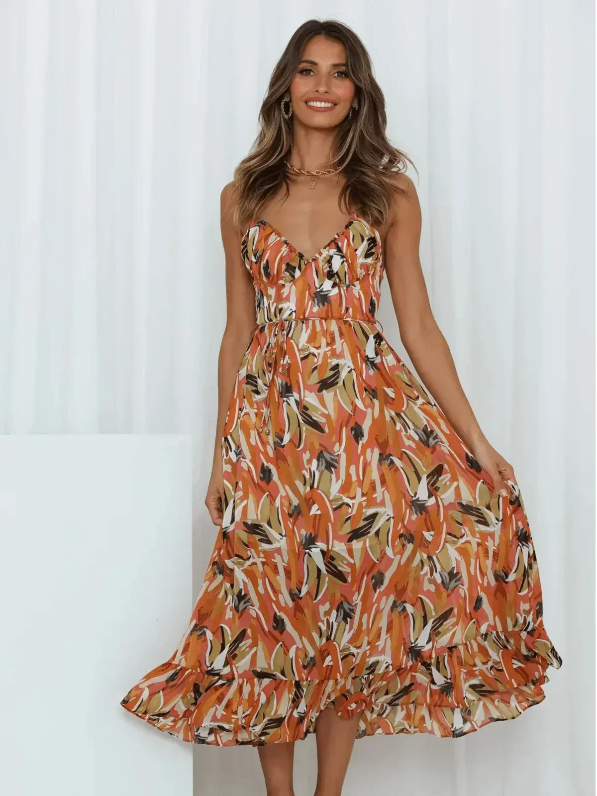 Chiara | Farbiges Midi-Kleid Chiara - Image 12