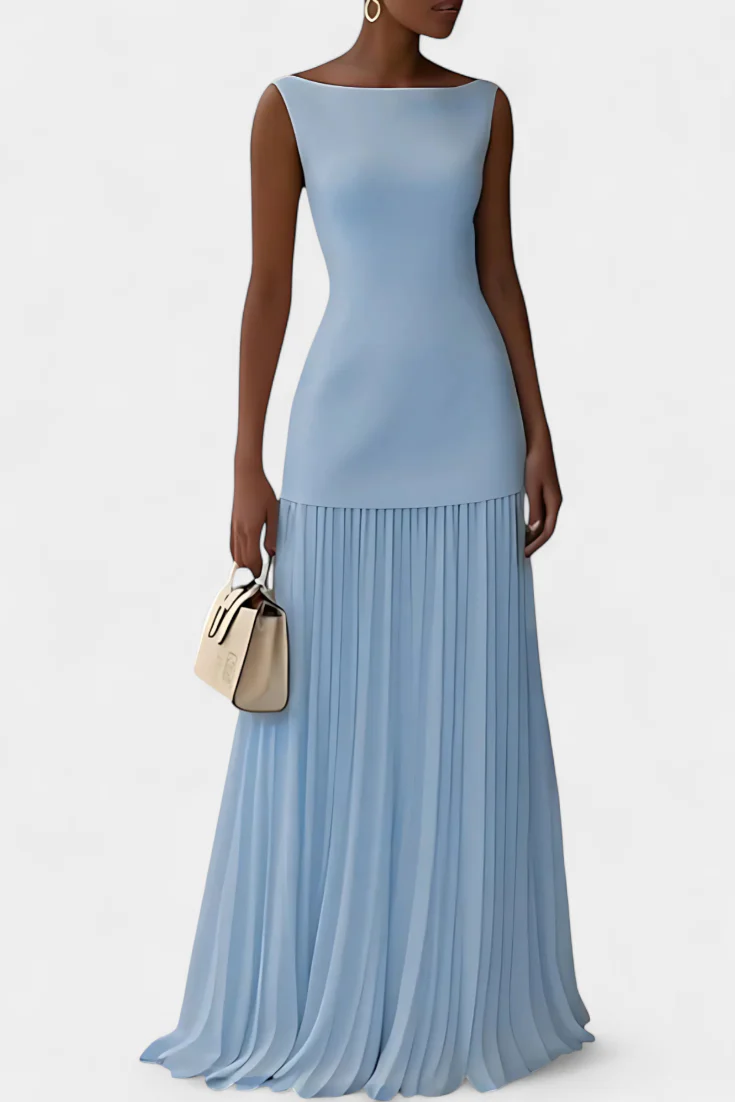 Chiffon Maxi-Abendkleid Silvana mit Falten - Image 3