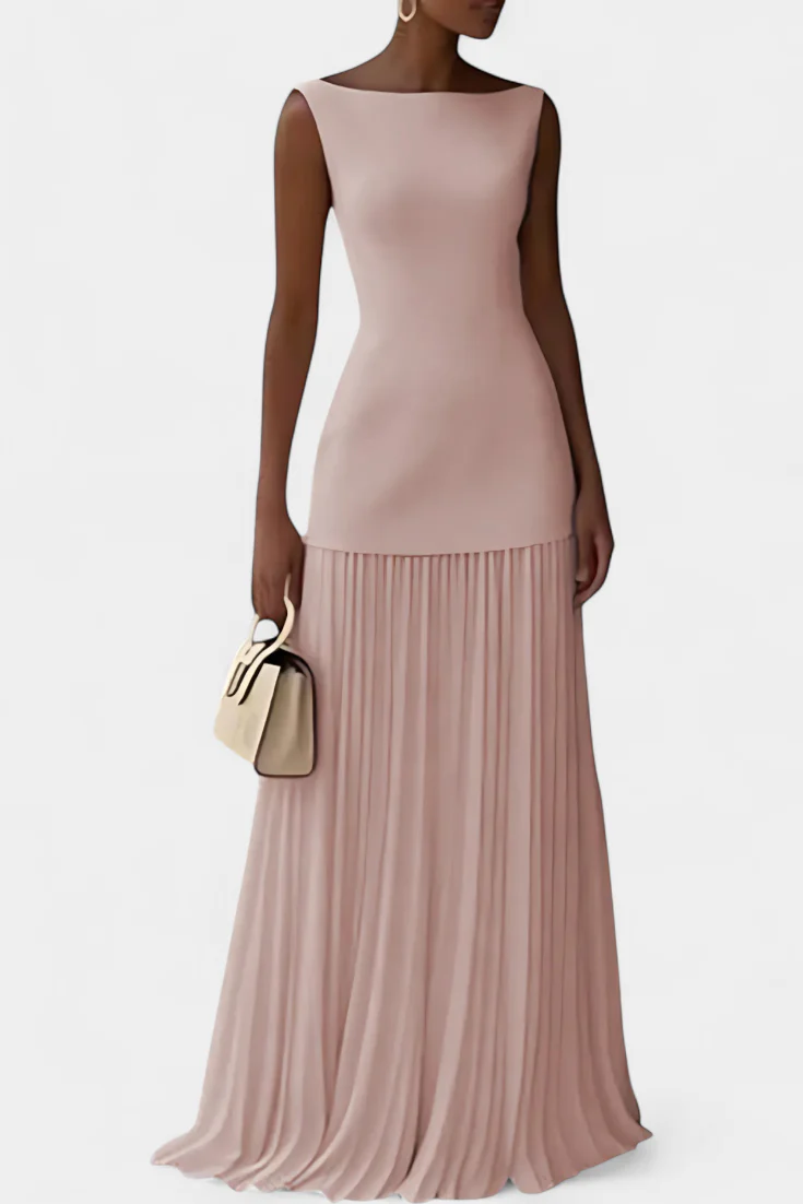 Chiffon Maxi-Abendkleid Silvana mit Falten - Image 4