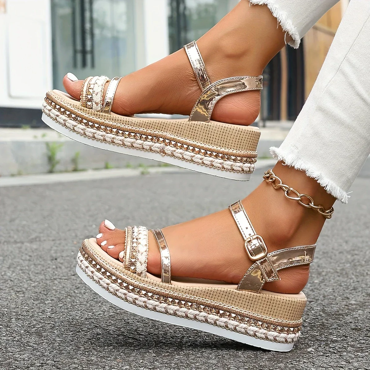 Chloe | Damen Plus Größe Sweet Style Sommer Sandalen - Image 3