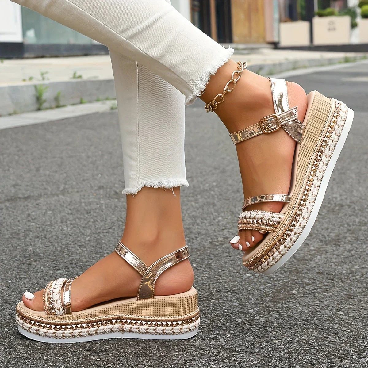 Chloe | Damen Plus Größe Sweet Style Sommer Sandalen - Image 4