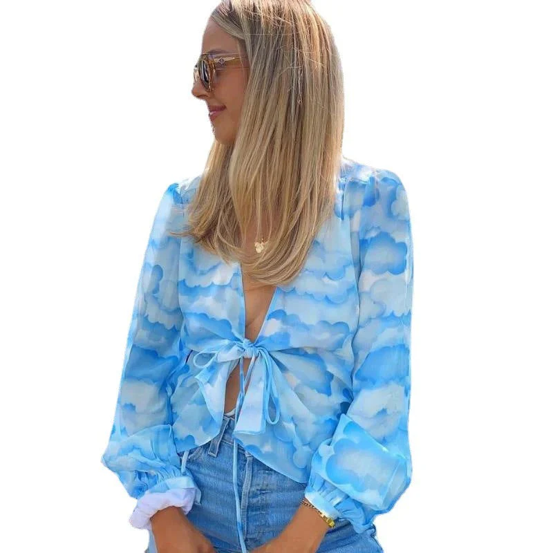 Chloe - Trendige lockere Chiffon-Hemdbluse für Frauen - Image 2