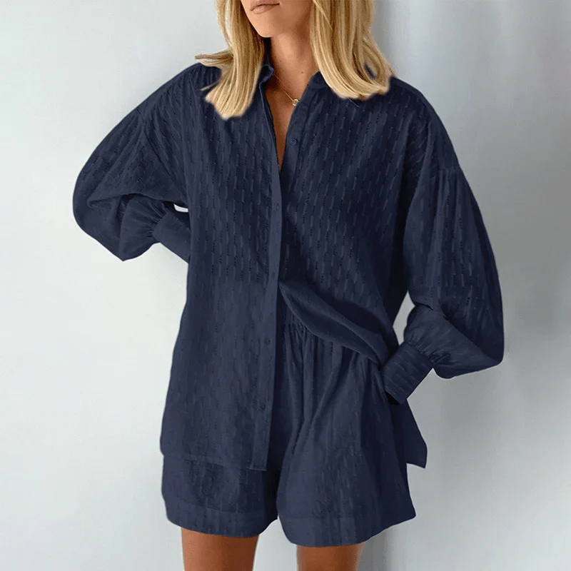 Christa | Luftiges Baumwoll-Set mit Oversized-Bluse & Shorts - Image 8