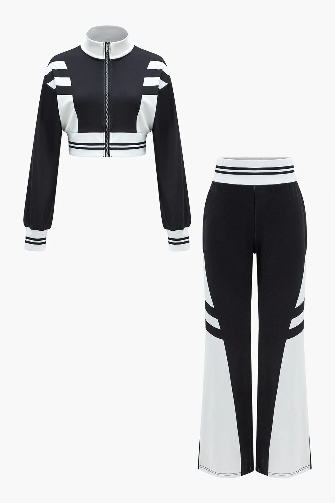 Christa | Sportliches Zweiteiler-Set mit Cropped-Jacke & weiter Hose - Image 7