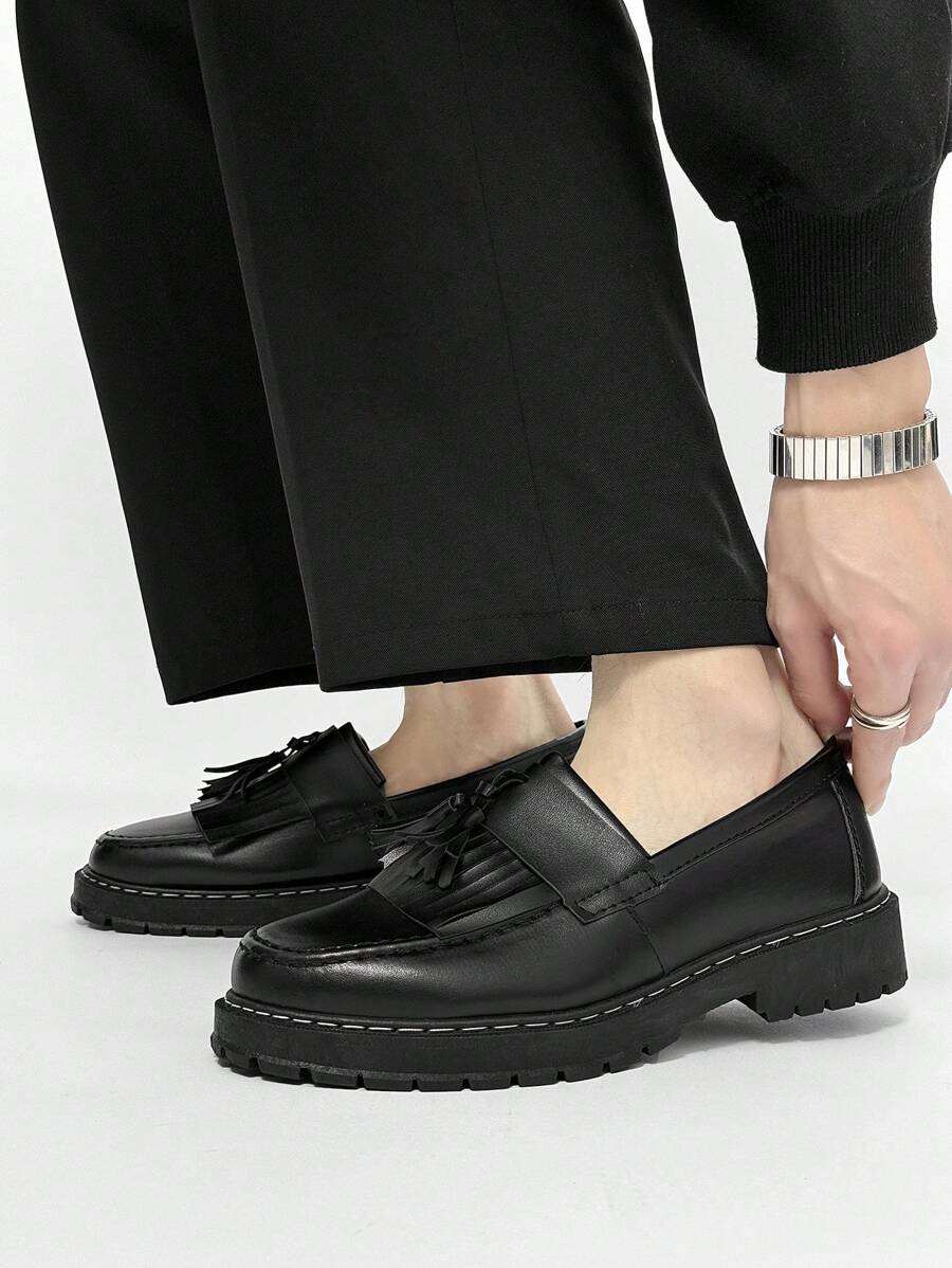 Christian – Slip-On Herrenschuhe Schwarz Leder Dicksohle - Image 3