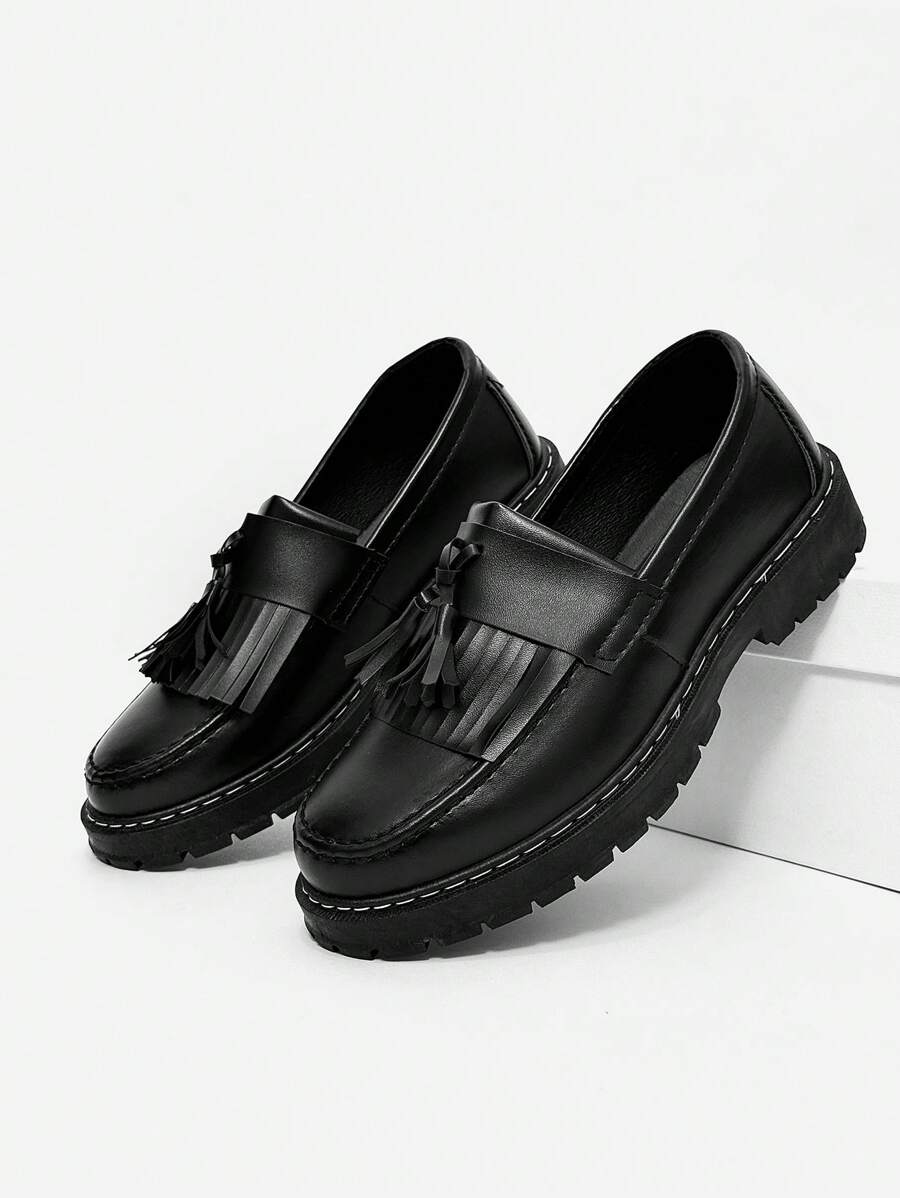 Christian – Slip-On Herrenschuhe Schwarz Leder Dicksohle - Image 5