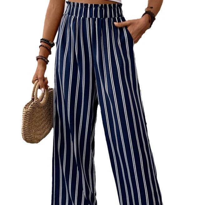 Christina- Damen Weite Palazzo Hose mit elastischem Bund - Image 4