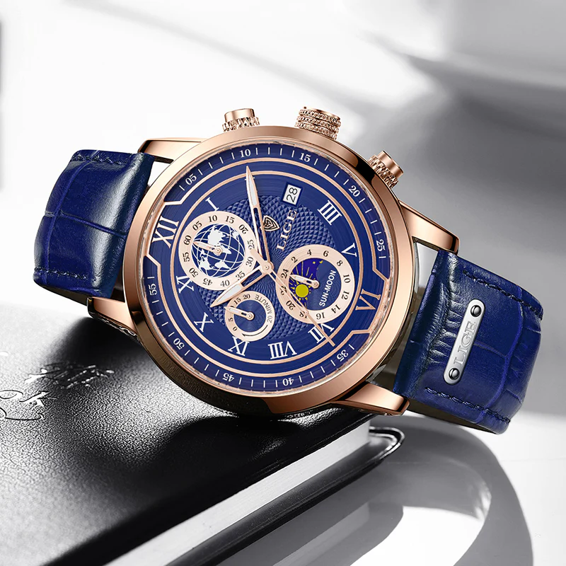 Chronographuhr mit hochwertigem Lederarmband - Image 12