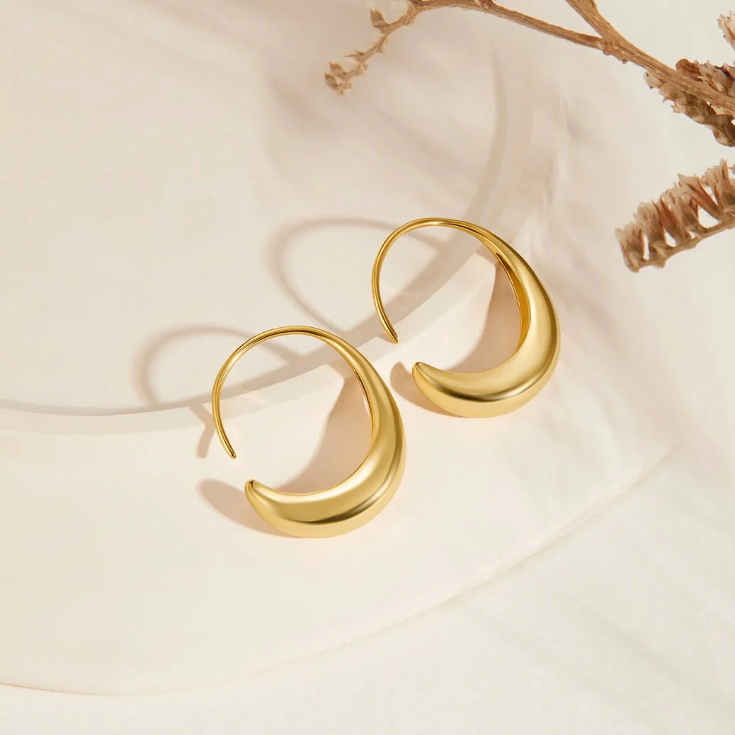Cina - Tropfen-Hoops Ohrringe - Image 3