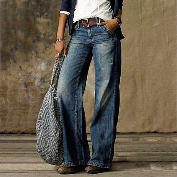 Cirella – Jeans mit weitem Bein und Vintage-Waschung - Image 2
