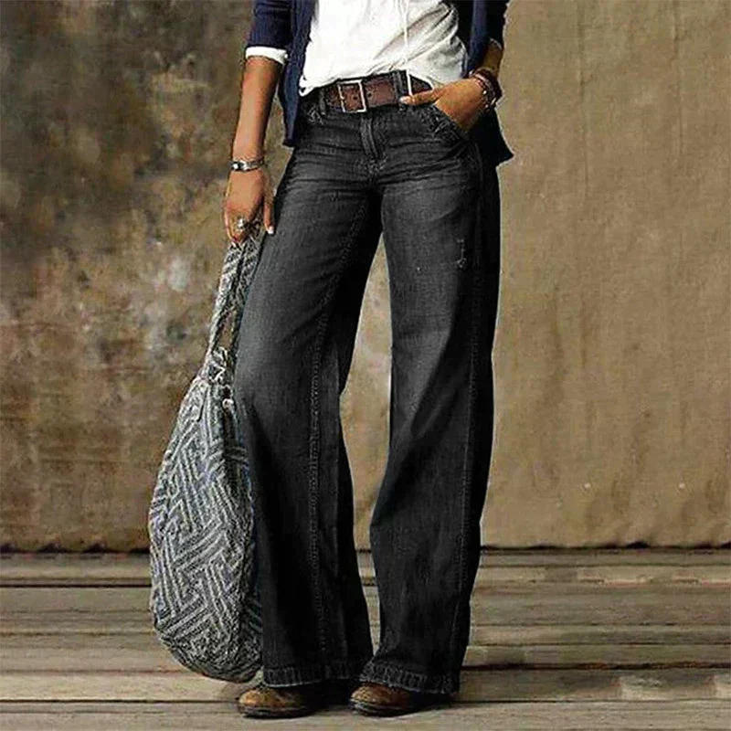 Cirella – Jeans mit weitem Bein und Vintage-Waschung - Image 4