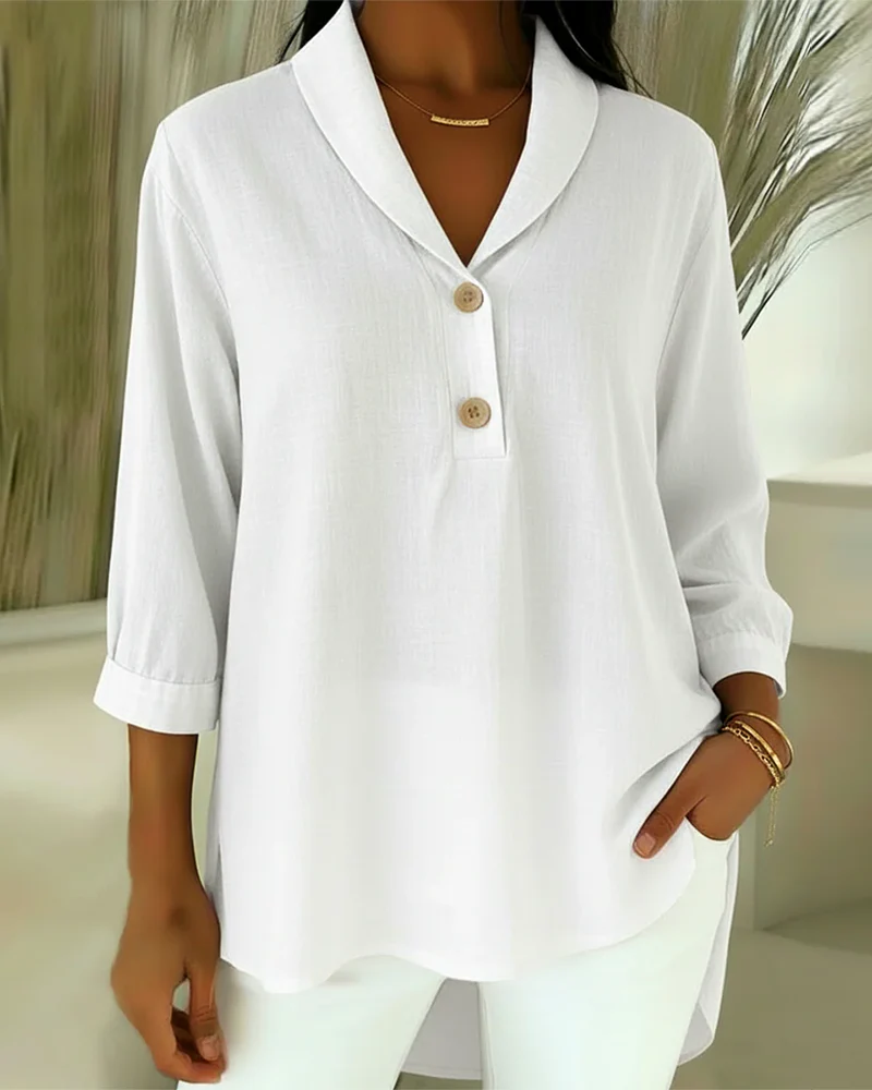 Claire - Bluse mit weicher Haptik und V-Ausschnitt - Image 3