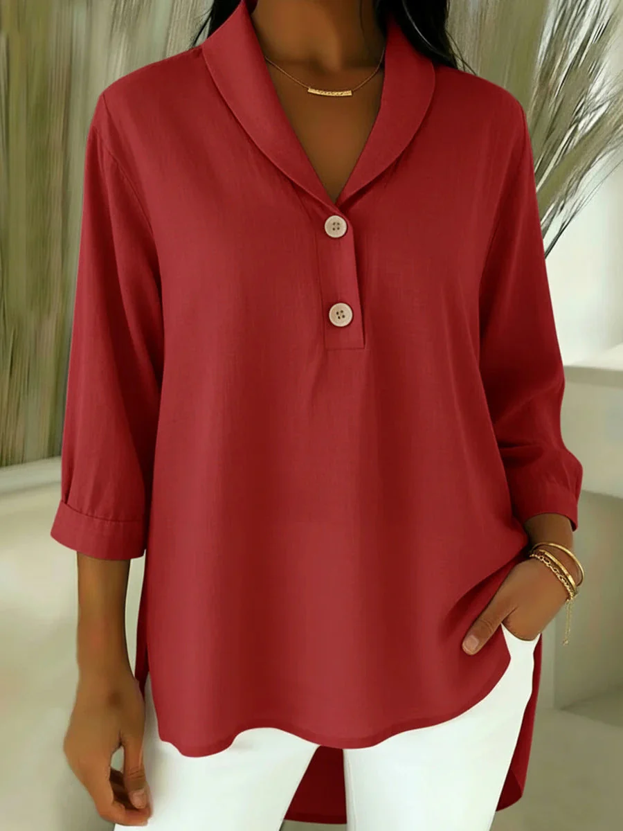 Claire - Bluse mit weicher Haptik und V-Ausschnitt - Image 4