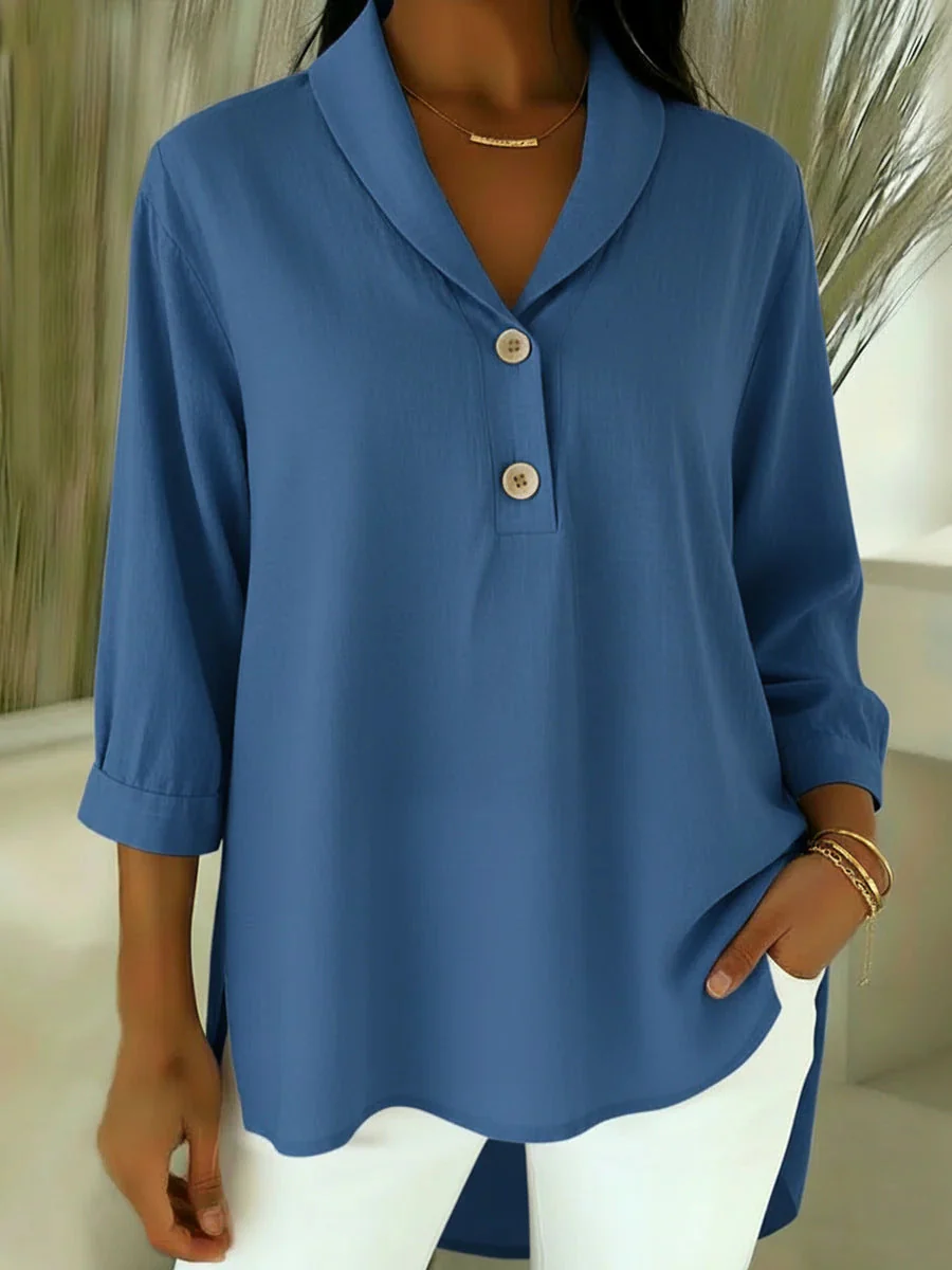 Claire - Bluse mit weicher Haptik und V-Ausschnitt - Image 5