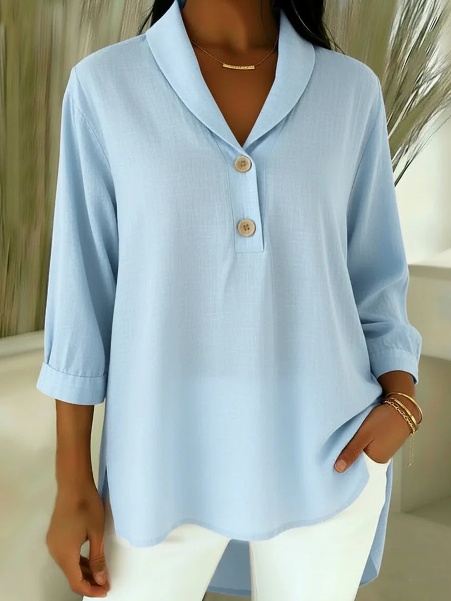 Claire - Bluse mit weicher Haptik und V-Ausschnitt - Image 6