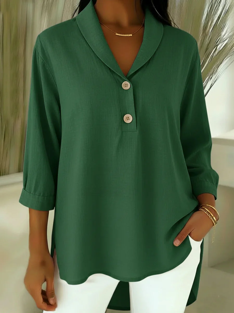 Claire - Bluse mit weicher Haptik und V-Ausschnitt - Image 7