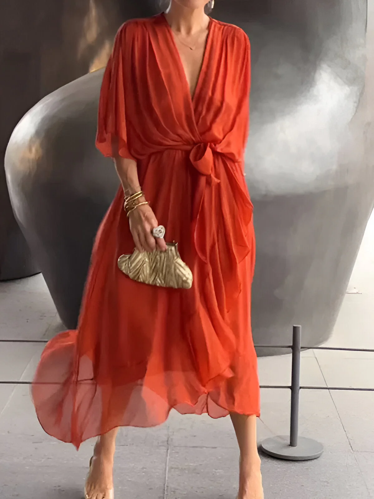 Claire | Midi-Kleid mit Taillengürtel - Image 12