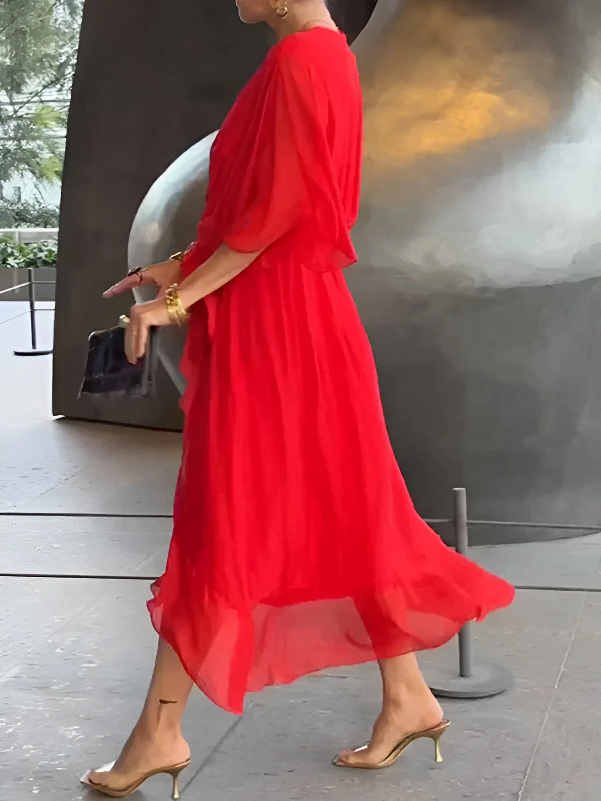 Claire | Midi-Kleid mit Taillengürtel - Image 2