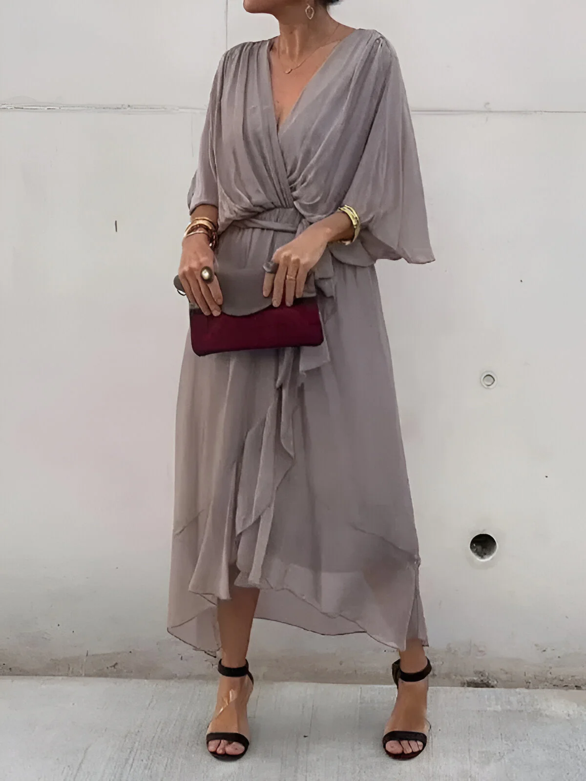 Claire | Midi-Kleid mit Taillengürtel - Image 8