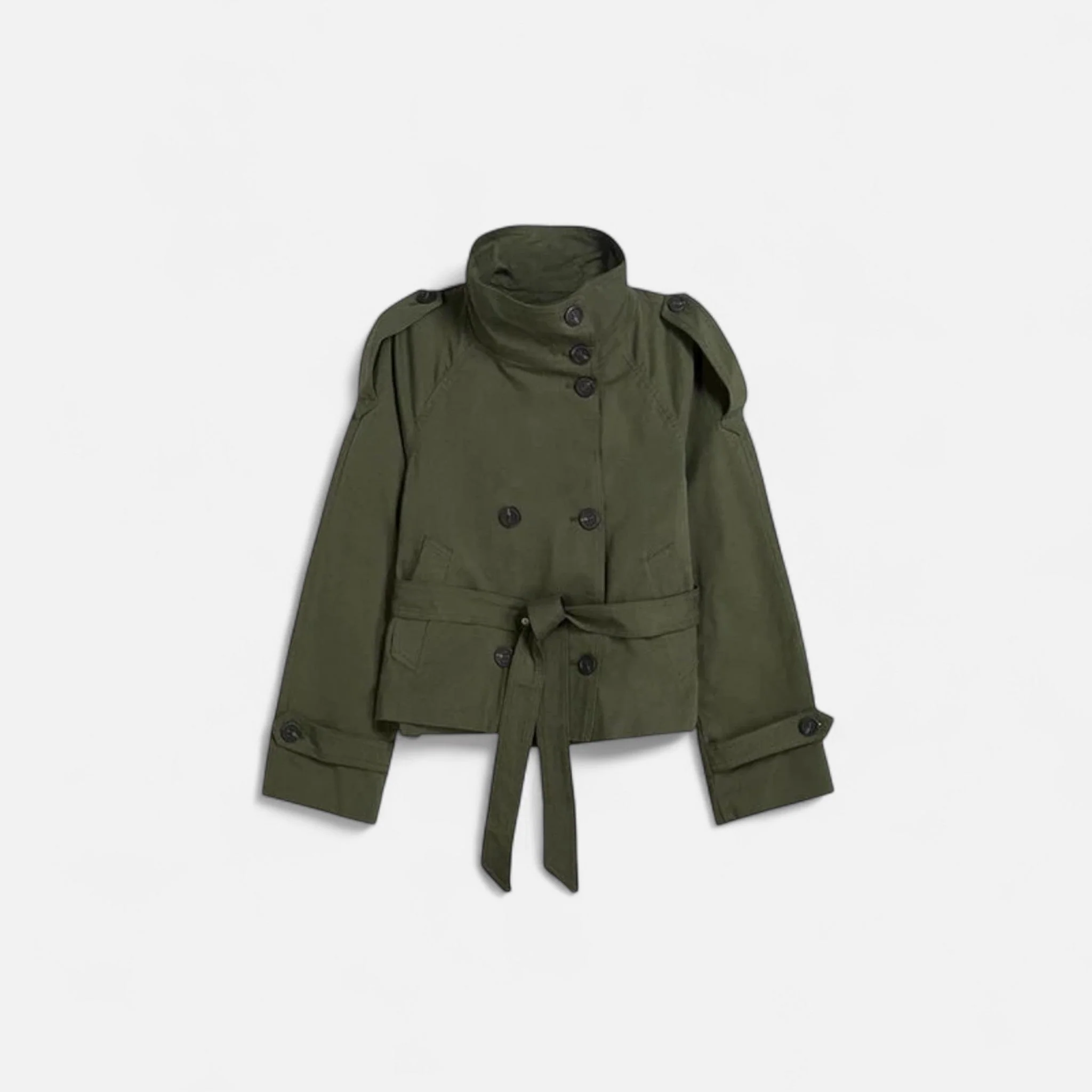 Clara – Elegante Damen Kurzjacke mit Stehkragen und Bindegürtel - Image 4