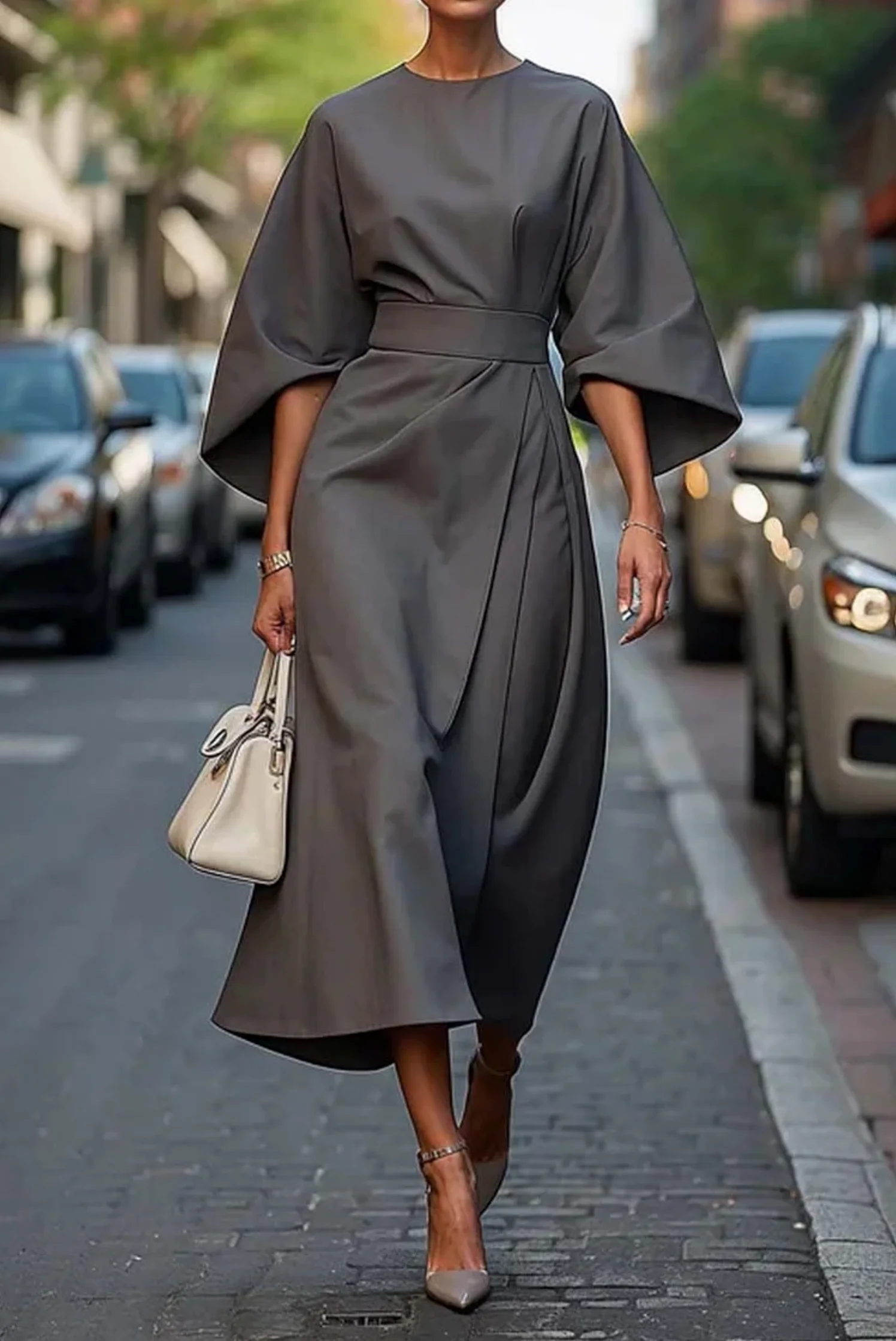 Clara – Elegantes Damen Midikleid mit Gürtel - Image 5