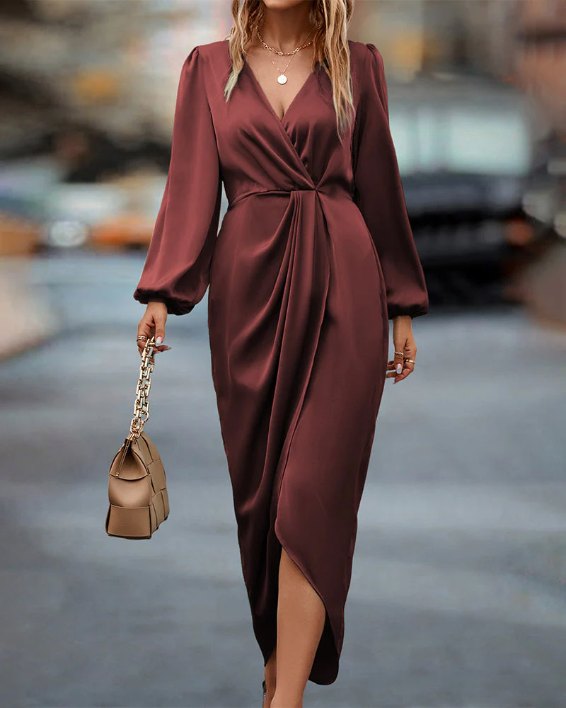 Clara – Fließendes Wickelkleid mit Midi-Länge - Image 4