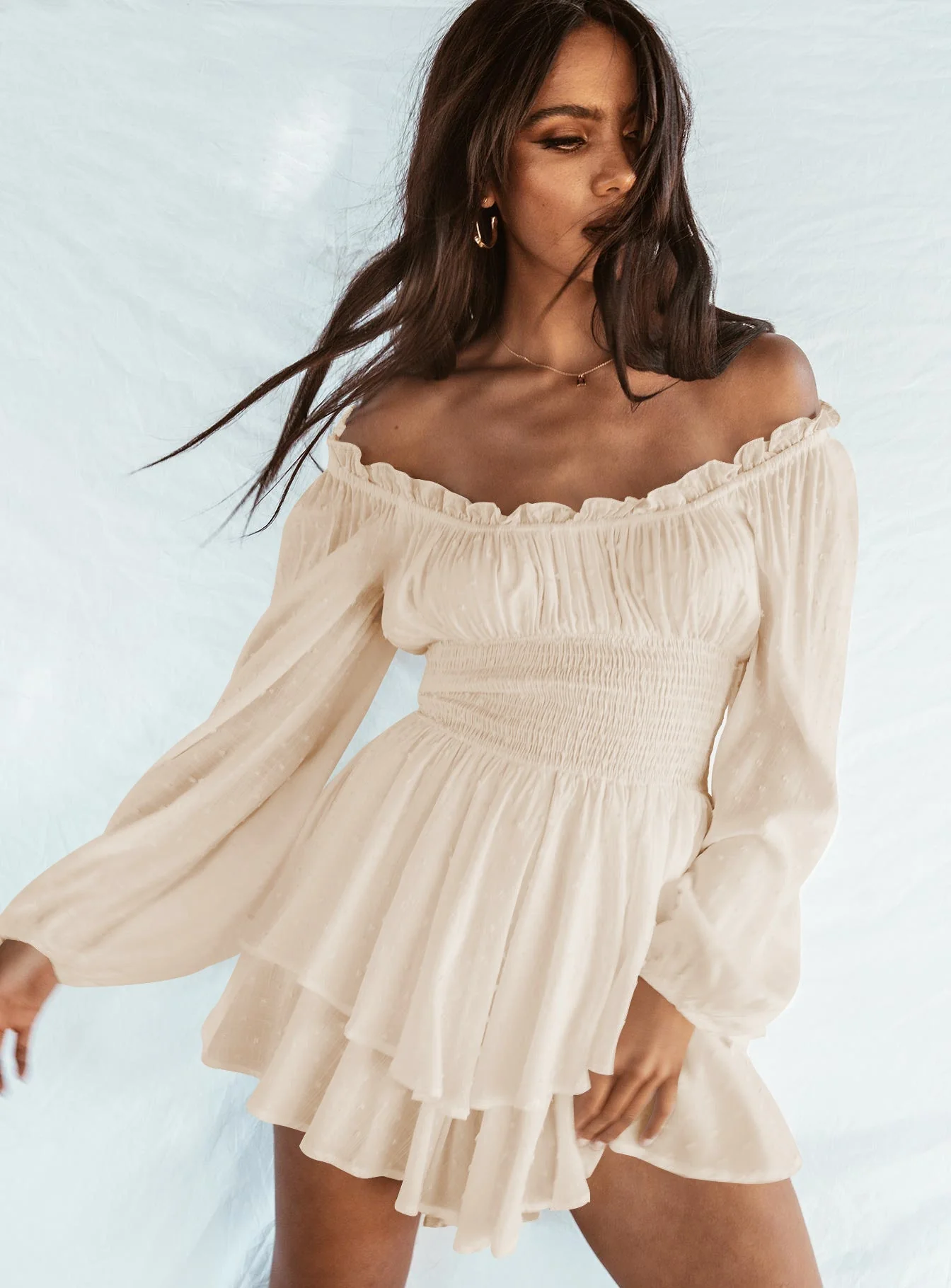 Claudia | Elegantes schulterfreies Sommerkleid für Frauen - Image 2