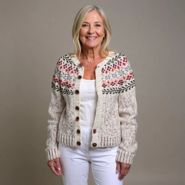 Claudiaa - Handge Fertigt Woll Pullover - Image 2