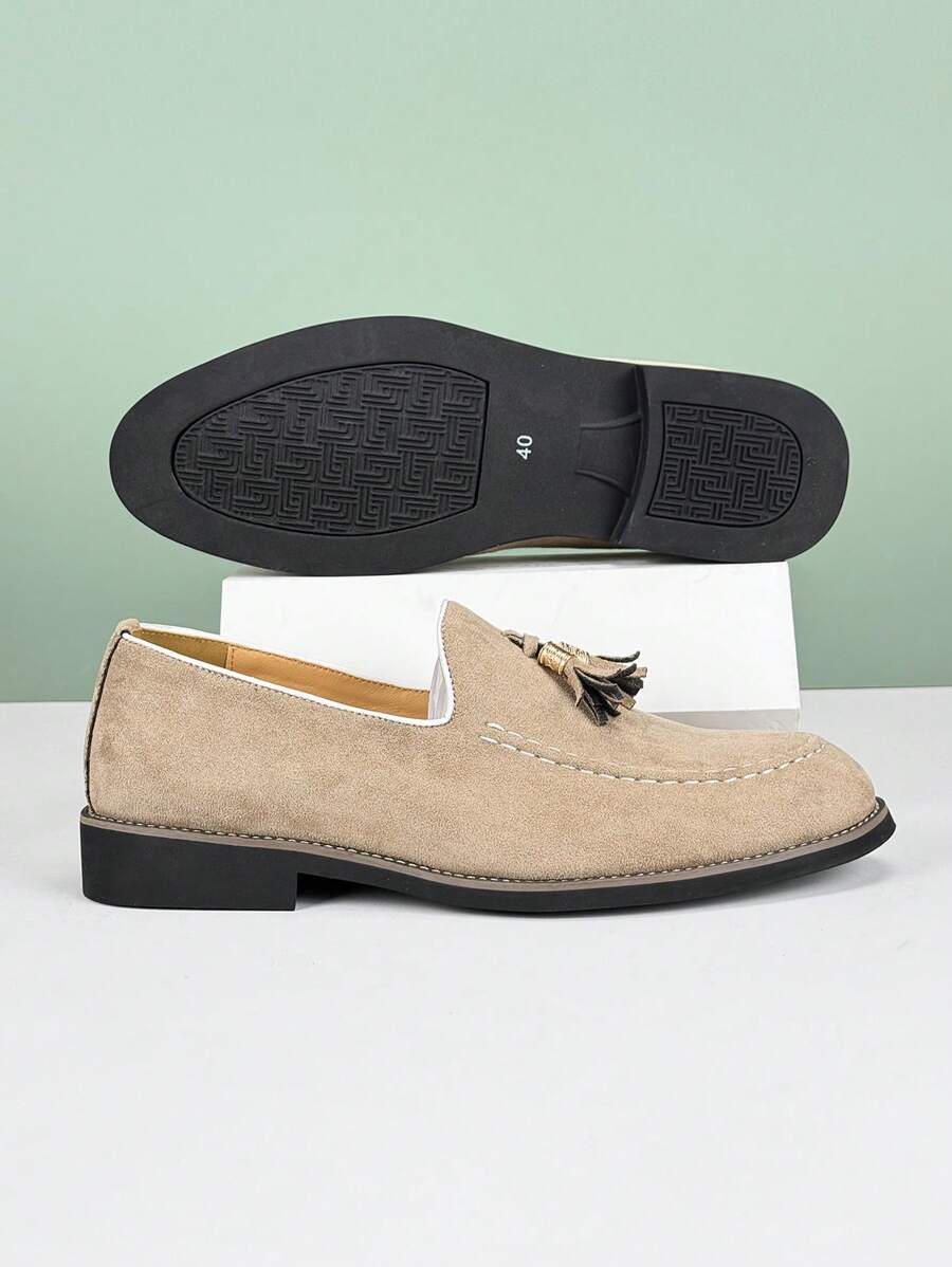 Claus – Quasten Loafer Herren Wildleder Beige Klassisch - Image 3