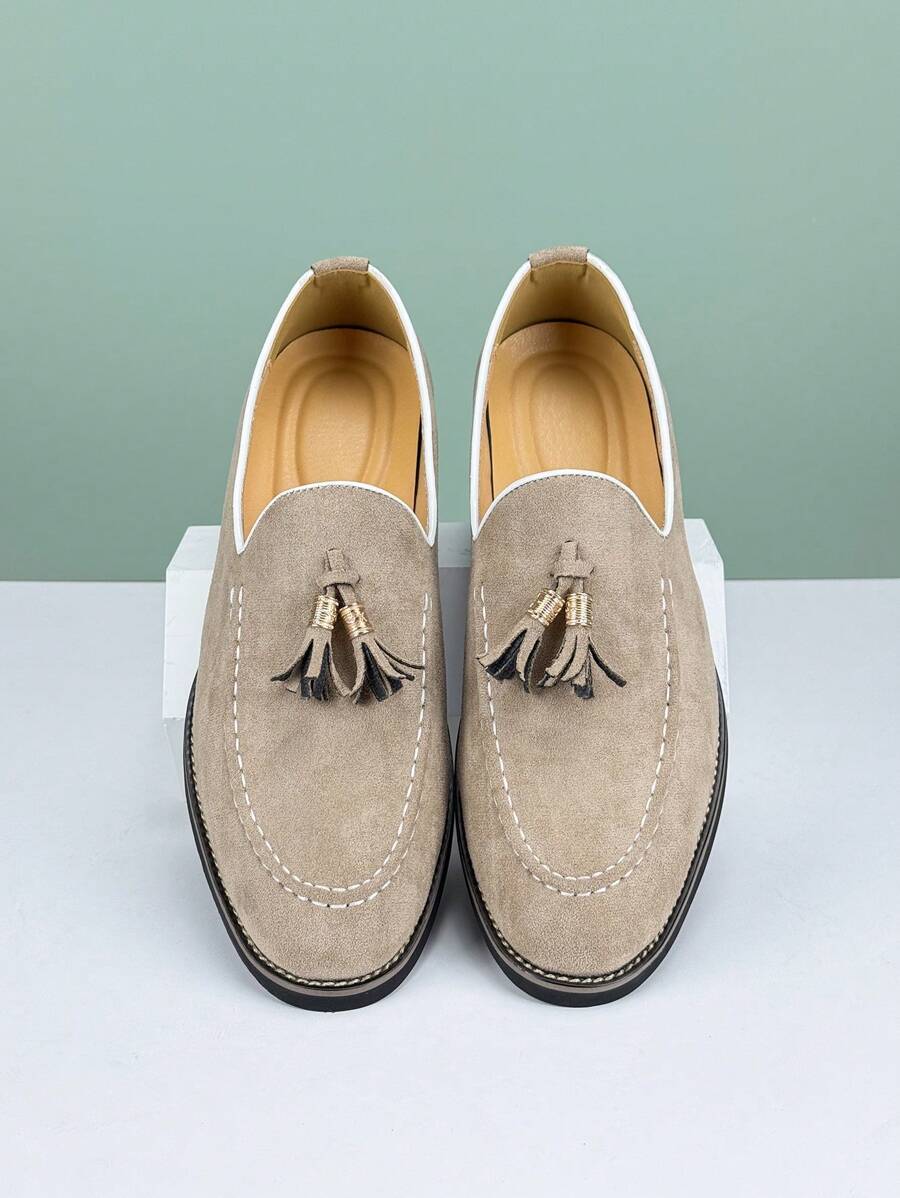 Claus – Quasten Loafer Herren Wildleder Beige Klassisch - Image 6