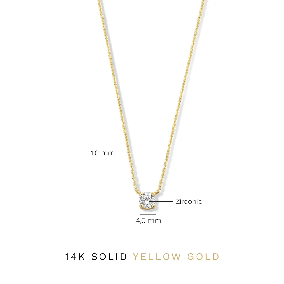 Cléa Gold Moissanite Stone Necklace - Image 3