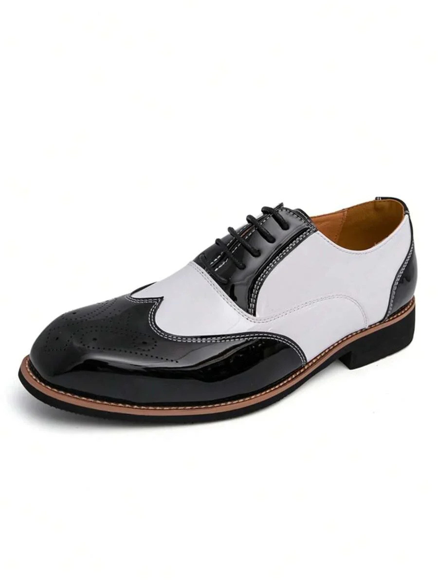 Clemens – Oxford Herrenschuhe Zweifarbig Retro Schnürung - Image 2