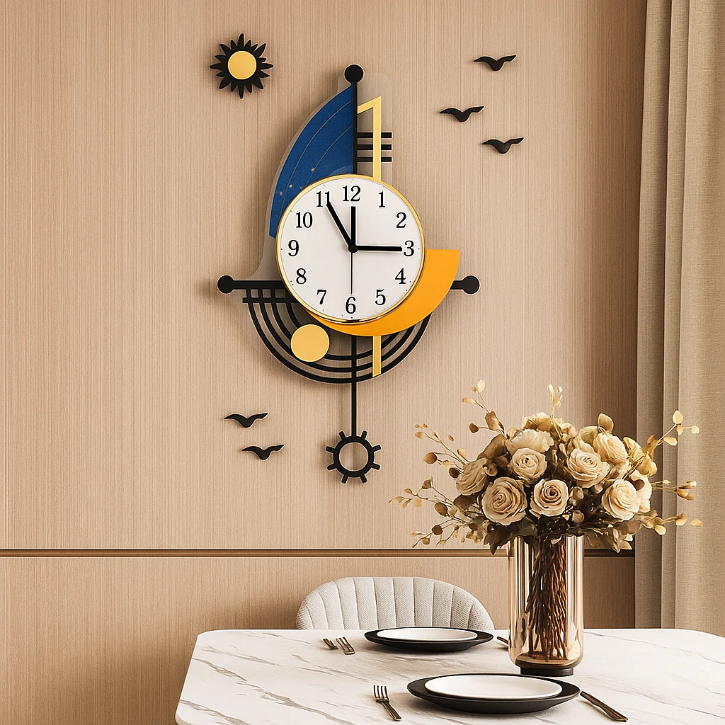 CoastalTime – Nautische Wanduhr mit Segeljacht-Design für Küstenflair - Image 2