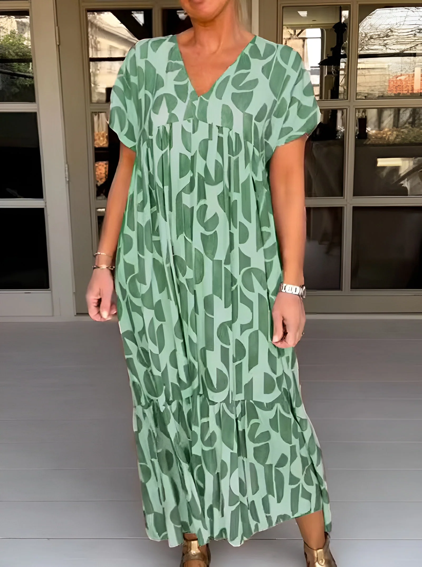 Colette | Flüssiges Kleid mit V-Ausschnitt - Image 4