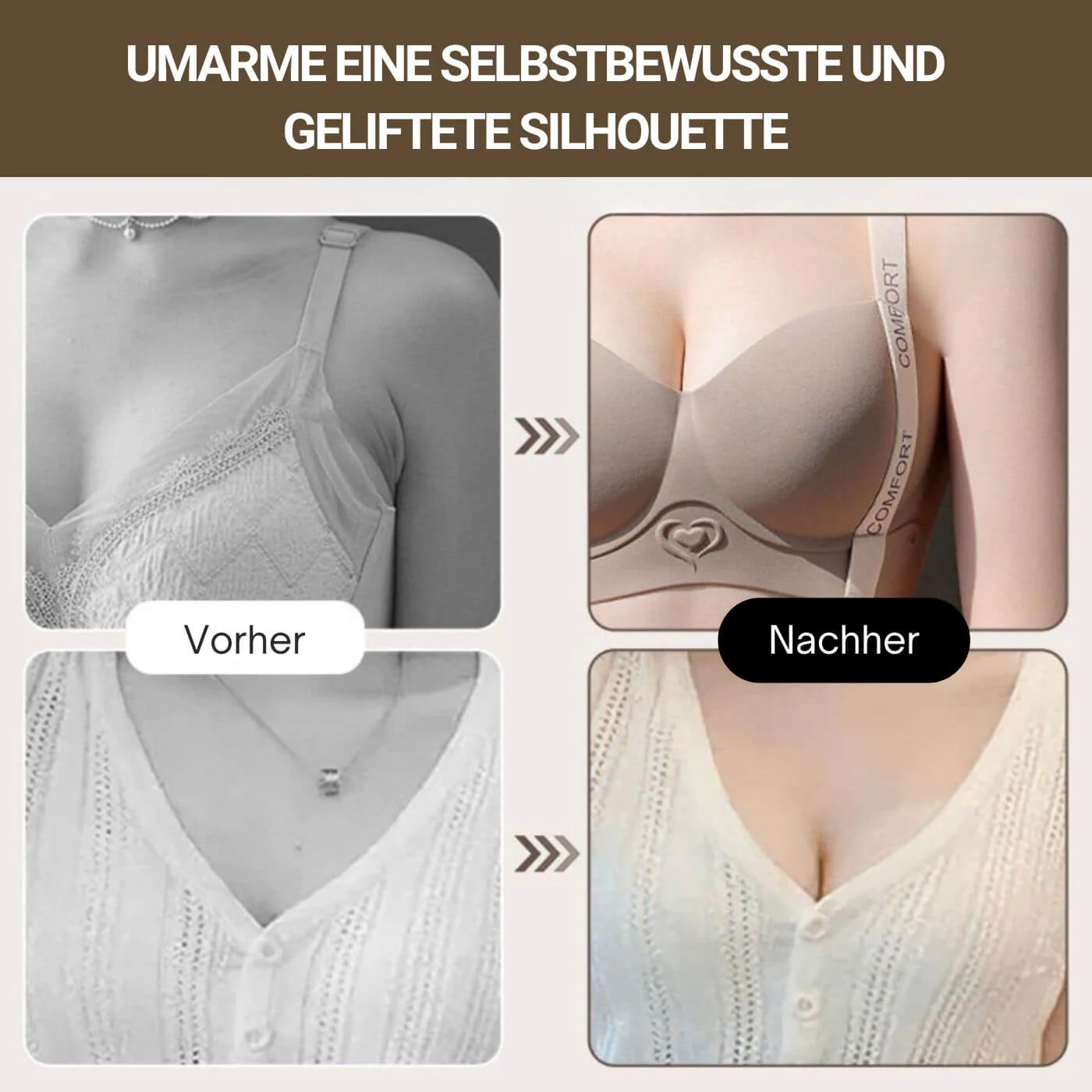 ComfyLift – Drahtloser Push-Up Komfort-BH (1+1 GRATIS) - Image 5
