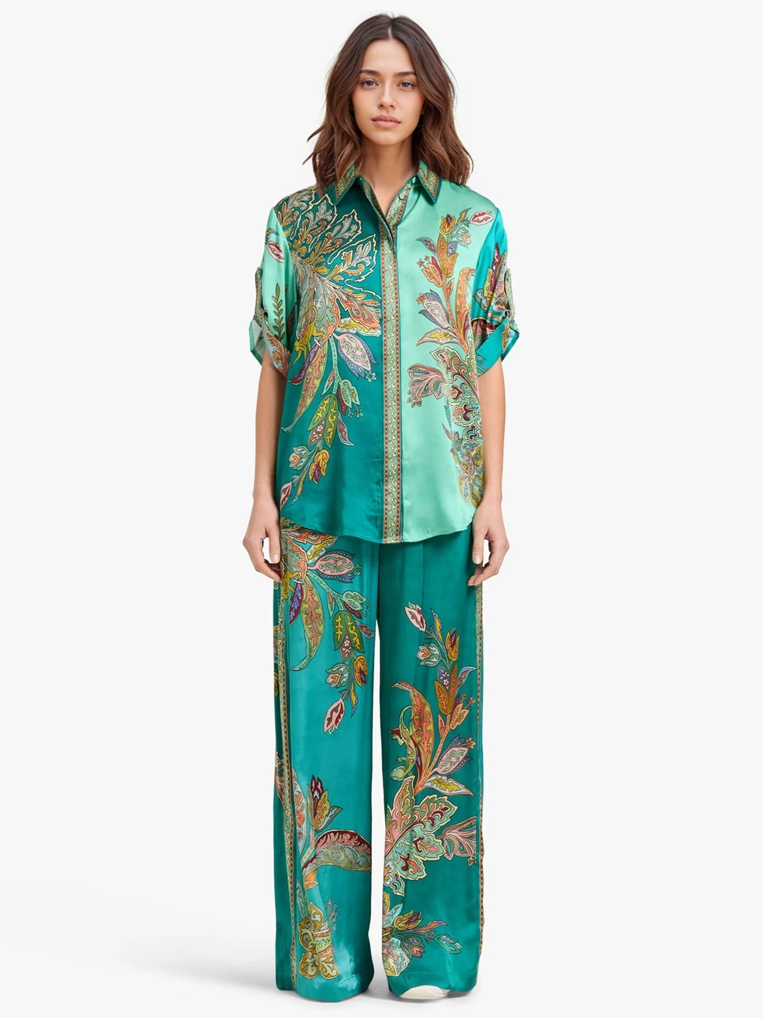 Completo Emerald Luxe – Oversized Hemd und Weitehose - Image 5