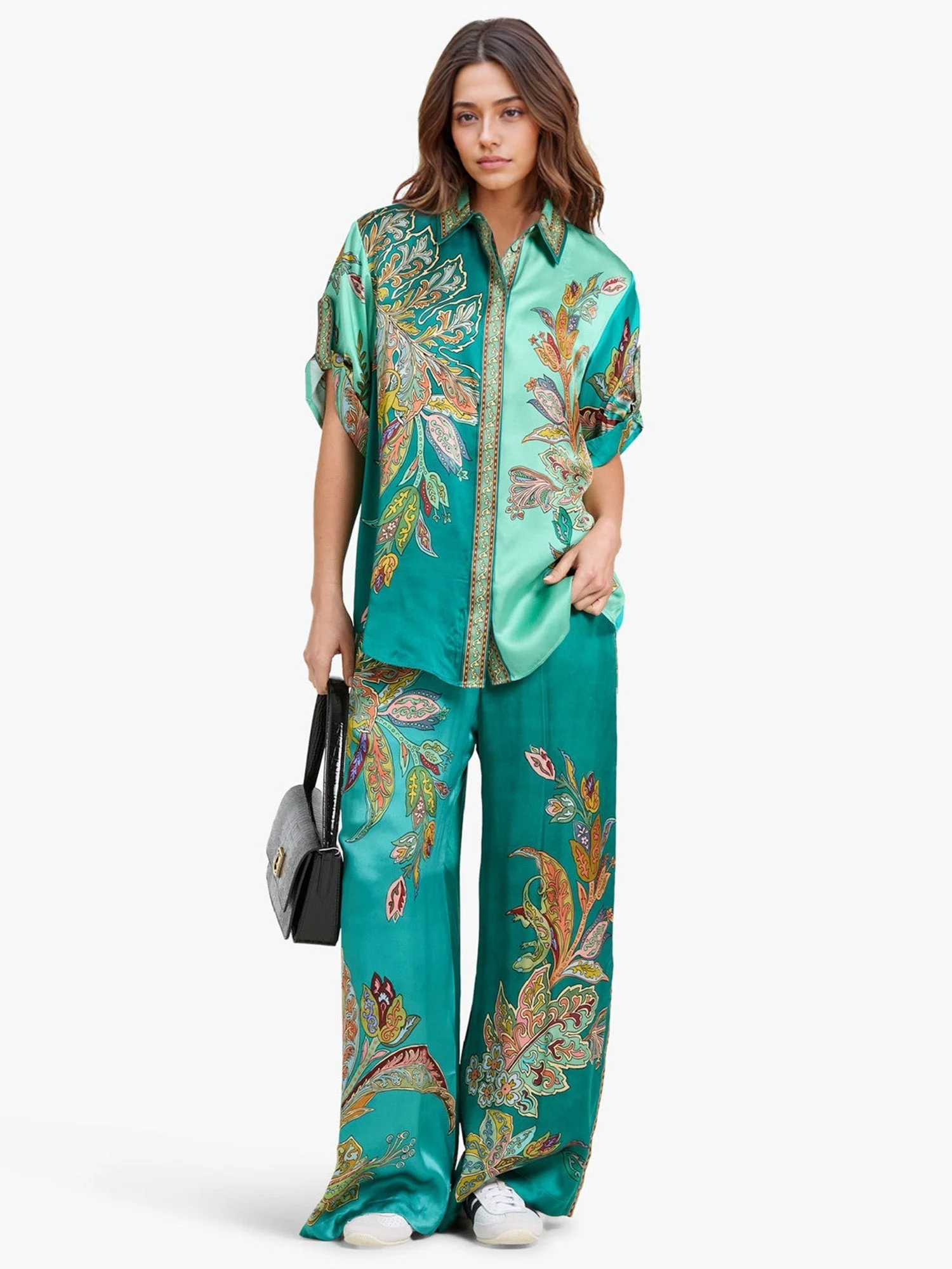 Completo Emerald Luxe – Oversized Hemd und Weitehose - Image 8