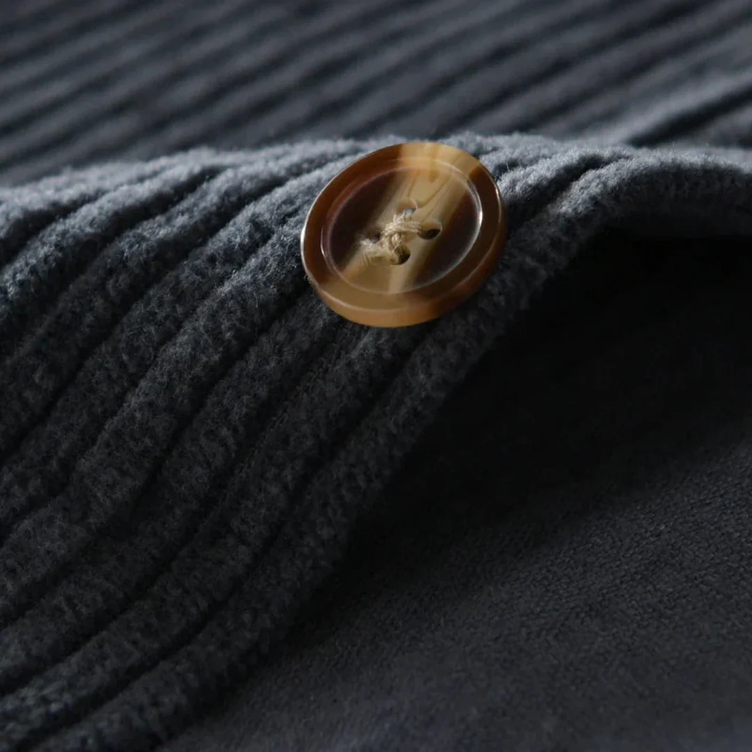 Cord-Overshirt für Herren - übergroße lange Ärmel und Knopfleiste - Image 5