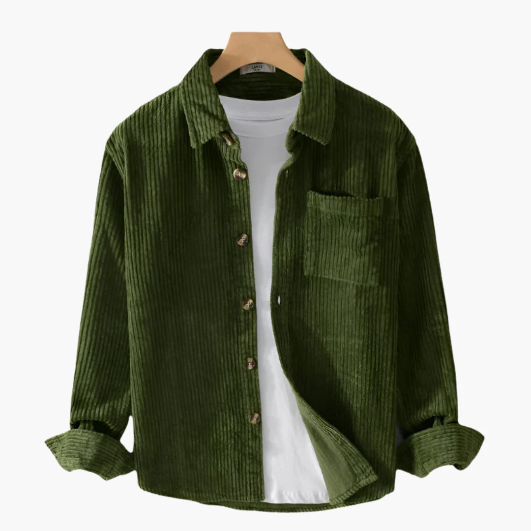 Cord-Overshirt für Herren - übergroße lange Ärmel und Knopfleiste - Image 7