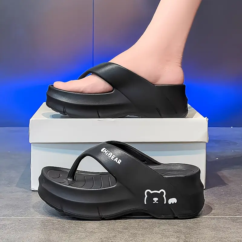 Cresida – Niedliche Plateau-Flip-Flops mit Cartoon-Motiv - Image 3