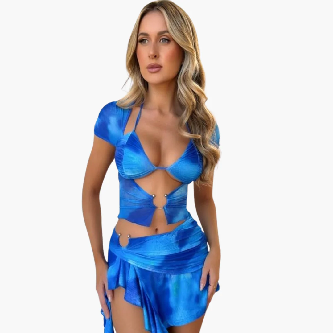 Cut-Out Co-Ord Zweiteiler - Damen Sommerlook für den Strand - Image 11
