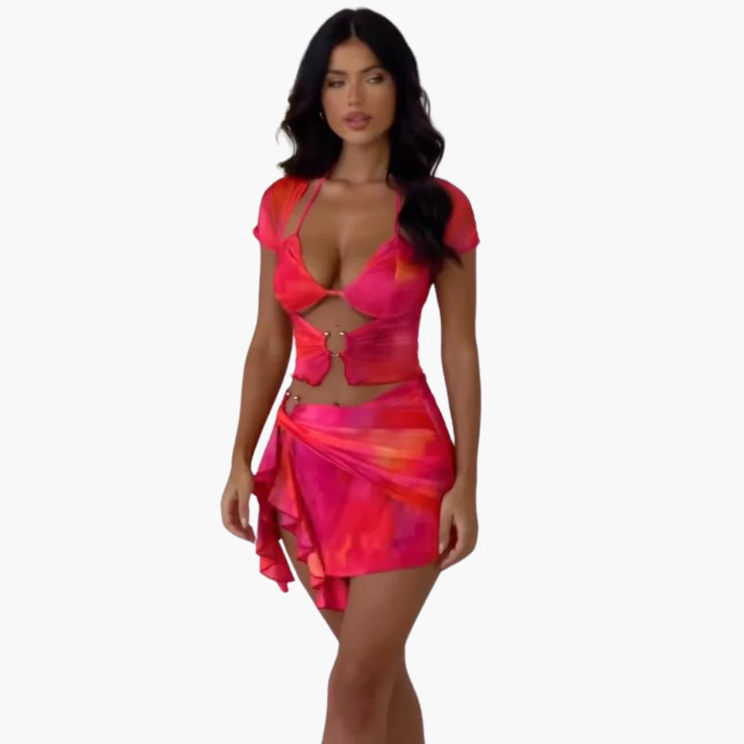 Cut-Out Co-Ord Zweiteiler - Damen Sommerlook für den Strand - Image 5