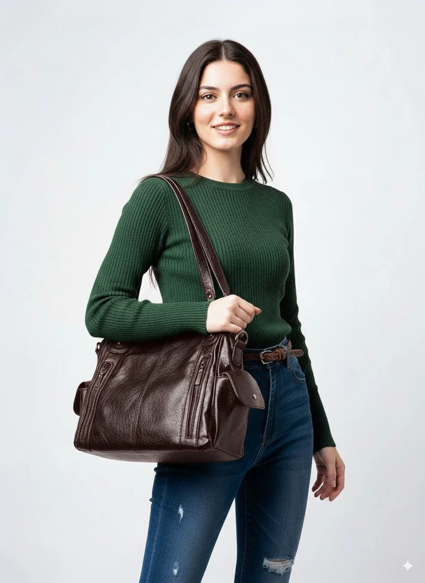 Dakota Schultertasche | Elegante & Praktische Tasche aus Veganem PU-Leder - Image 5