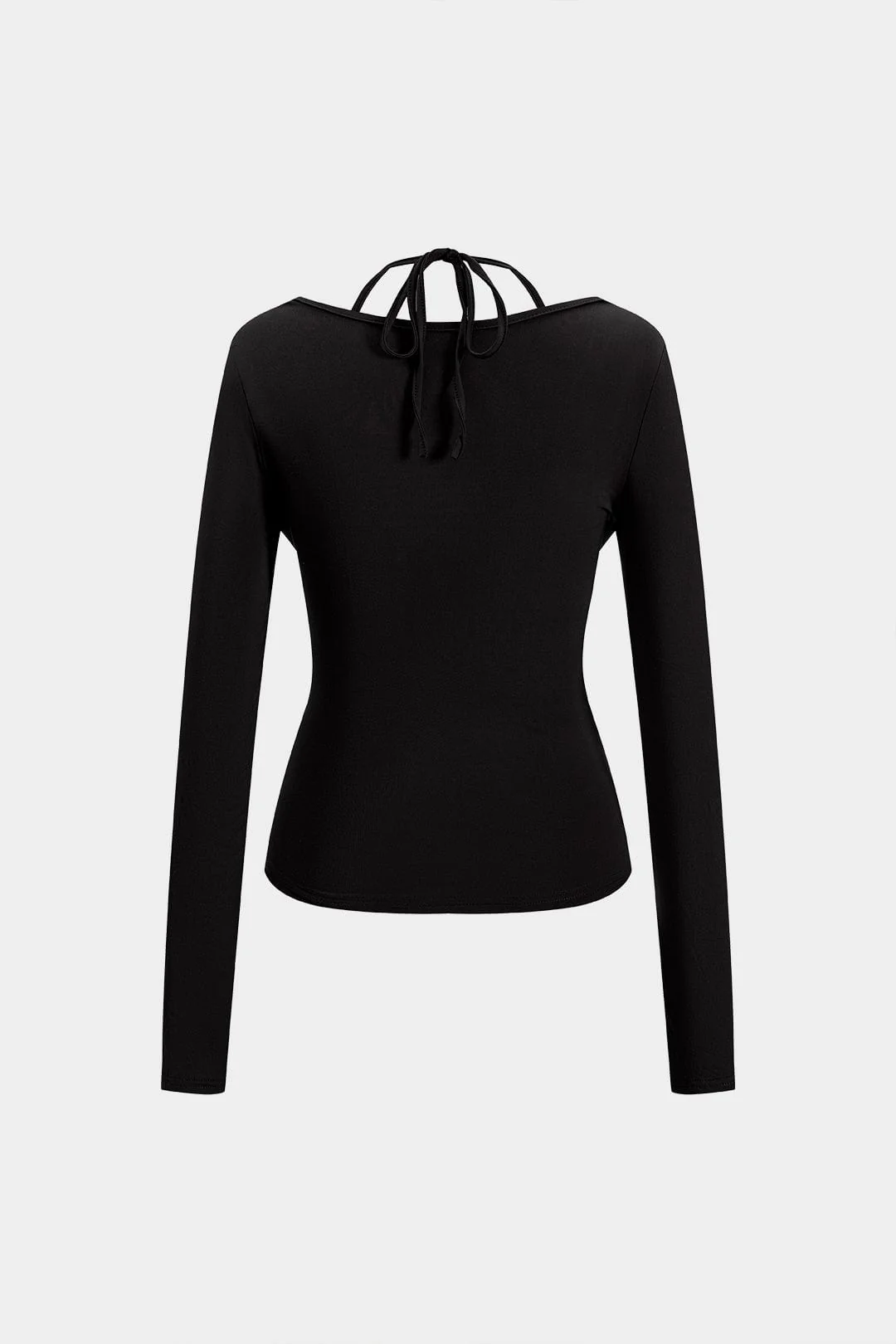 Dakota | Verführerisches Langarm-Top mit drapiertem Ausschnitt und integriertem Neckholder-Bralette - Image 6