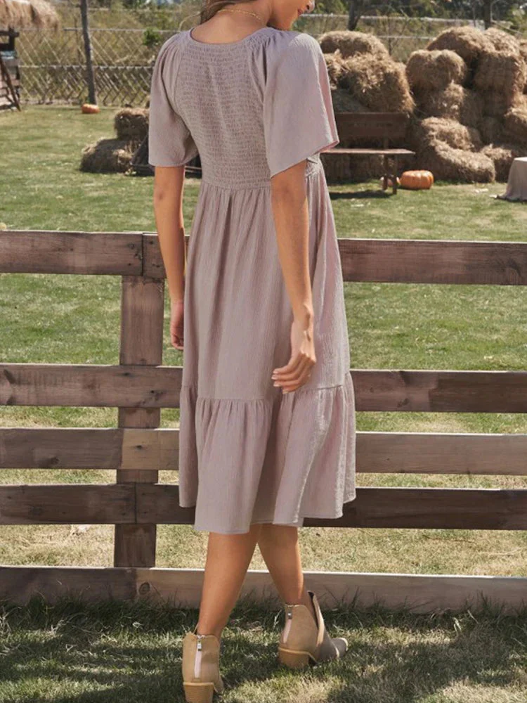 Dalilah | Lotusblütenkleid mit Ärmeln - Image 2