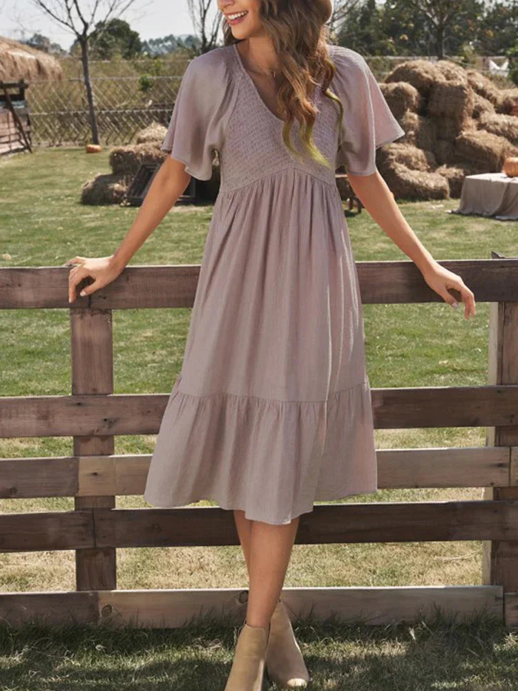 Dalilah | Lotusblütenkleid mit Ärmeln - Image 4
