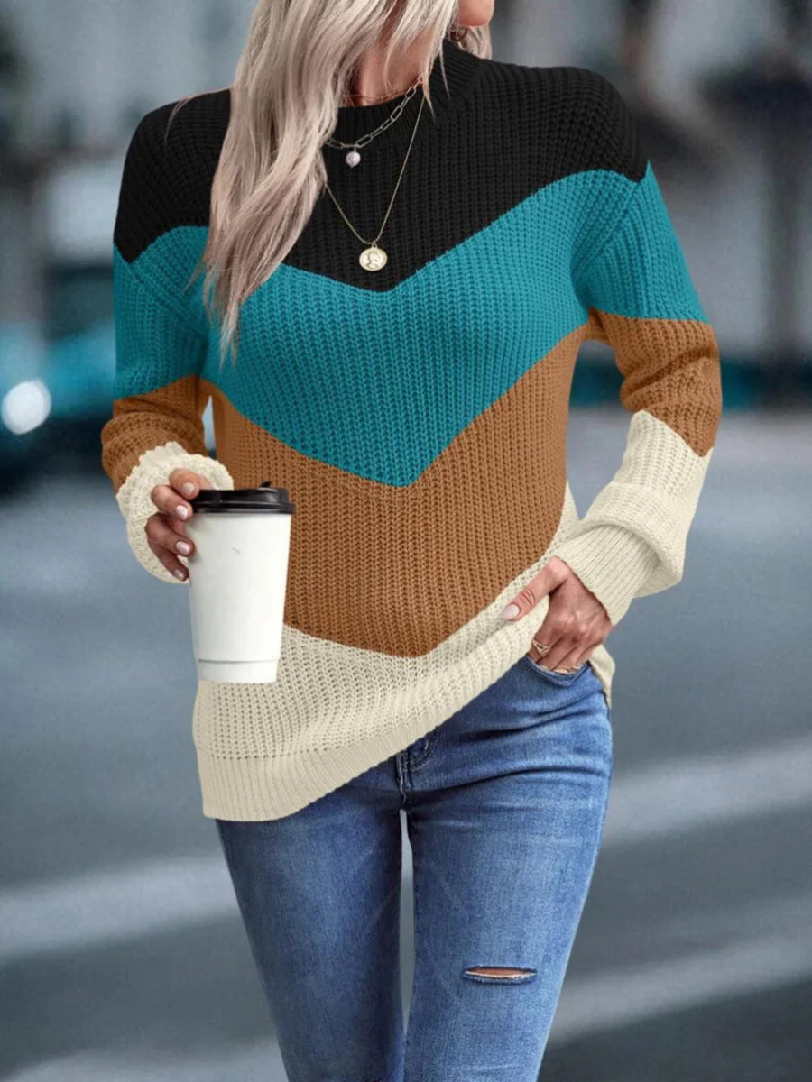 DAME LAESSIGER RUNDEHALS GESTRICKTER PULLOVER | MODERNER STIL, KOMFORTABEL, VIELSEITIG - Image 3