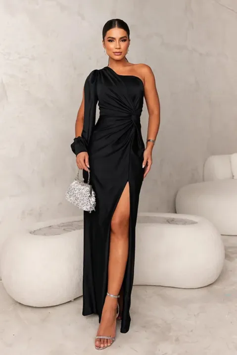 Damen-Abendkleid mit One-Shoulder-Form | klare Linienführung - Image 10