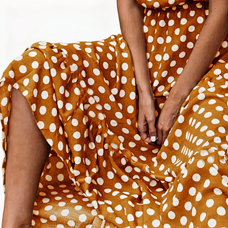 Damen ärmelloses Vintage-Kleid mit Polka-Dots | Maxi - Image 6