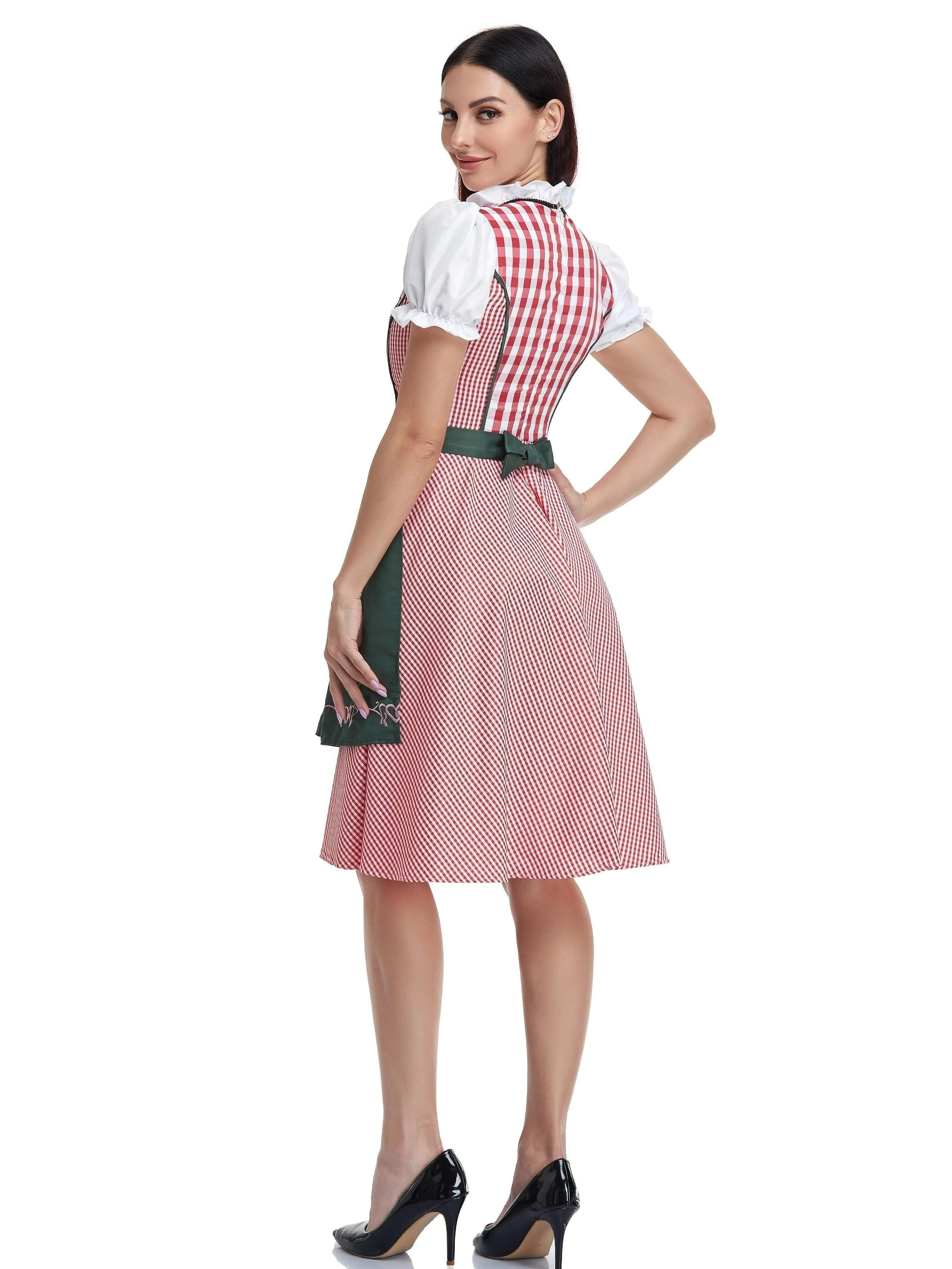 Damen Bayerisches Olivgrün Oktoberfest Dirndl Kleid - Image 2